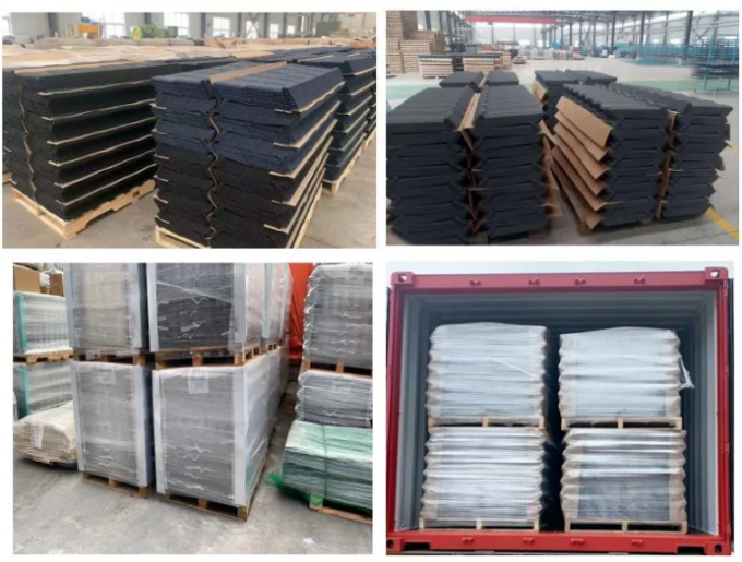 Colorful Weather Rustproof Shingle Tile Roofing Materials Aluzinc Stone ...