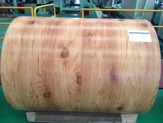 Wood Grain PCM PVDF Aluminium Coil 3003H24 Printech Color Coil 50-Year Warranty Printech Color Coated Coil