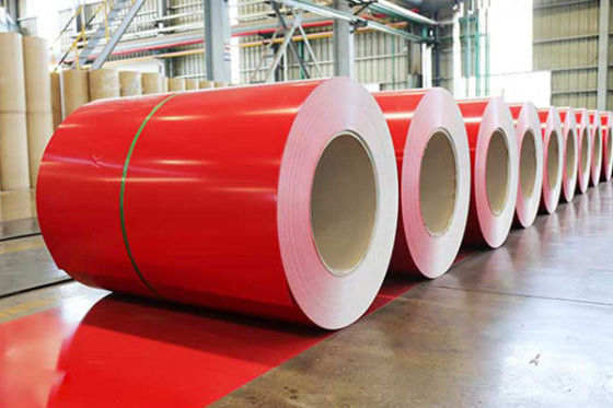 High Weathering Resistance Z50~275 PPGI Prepaint Color Coating Roll Rot / Red DX51D Or S320gd For Metal Roofing