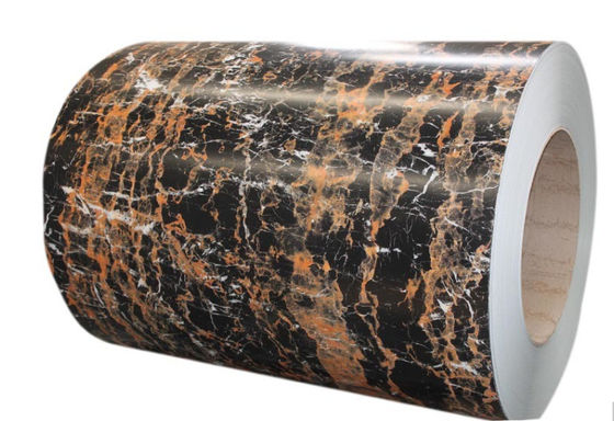 3003 H24 H26 Aluminium Marbling Coil 1.0×1200 PVDF Colorful ALUMINUM Wall Cladding Customized Pattern 50 Years Warrant