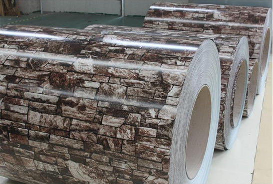 ASTM A755 0.85mm Brick Grain PPGL Pre Painted Galvalume Coil