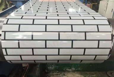 Custom Rustic Pre Painted Steel Coil With Brick Solid Pattern Z60 0.6*1220mm GB/T2518-88