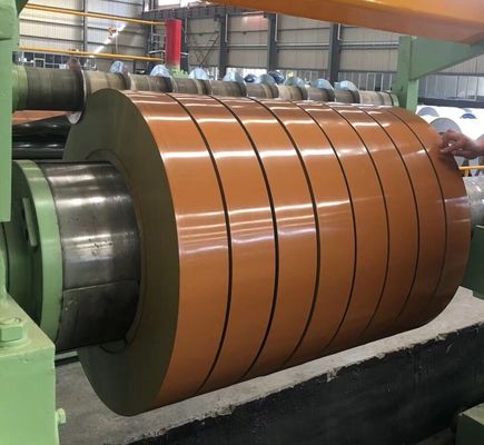PVC Film PPGL RAL2004 A120 25/8μm Beckers Pre-Painted Galvalume Steel Strips Colour Coated Slit Coils
