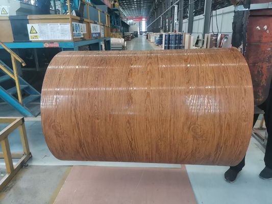Aluminium Coil PVDF Wall Roof Sheet 3003H24 H26 Printech Color Coil Wood Grain 50-Year Warranty Color Coated Coil