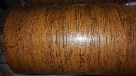Textured Wood Grain Steel Coils Pre-Painted Galvalume Steel Coil AZ1565 Wall Cladding Usage HDP 30 Years Warranty