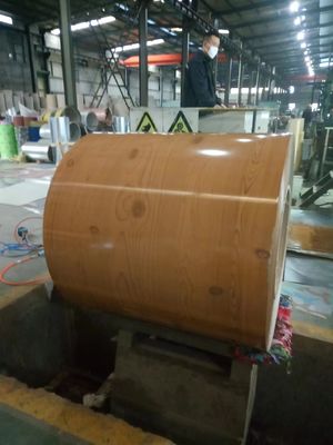 26 Ga 0.55mm HDP Wood Grain 30-Year Warranty Z180 Galvanized PPGI Steel Coil Printech Color Coated Coil ASTM A755 A653M