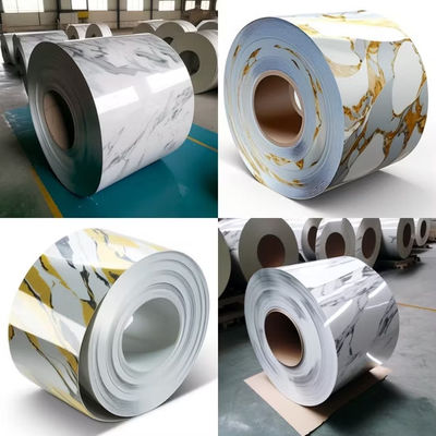 PVDF AkzoNobel Marble Printech Steel Coils For Home Decor Panels And Villa Building